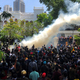 Demonstrators gather outside the office of Sri Lanka’s Prime Minister Ranil Wickremesinghe, amid the country’s economic crisis, in Colombo, Sri Lanka July 13, 2022. REUTERS/Adnan Abidi REFILE -QUALITY REPEAT